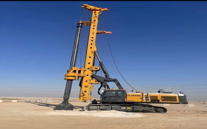 提速中东房建！九游娱乐旋挖钻机单日累计进尺200m