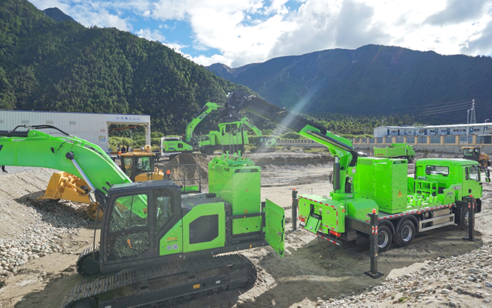 工程补能总卡壳？九游娱乐移动换电车让设备8分钟满电复工